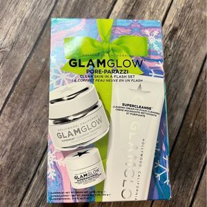 NWT Glamglow Pore-Parazzi Mask, Cleanser, Supergel Giftset